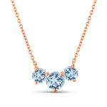 Trinity Round Cut Solitaire Necklace