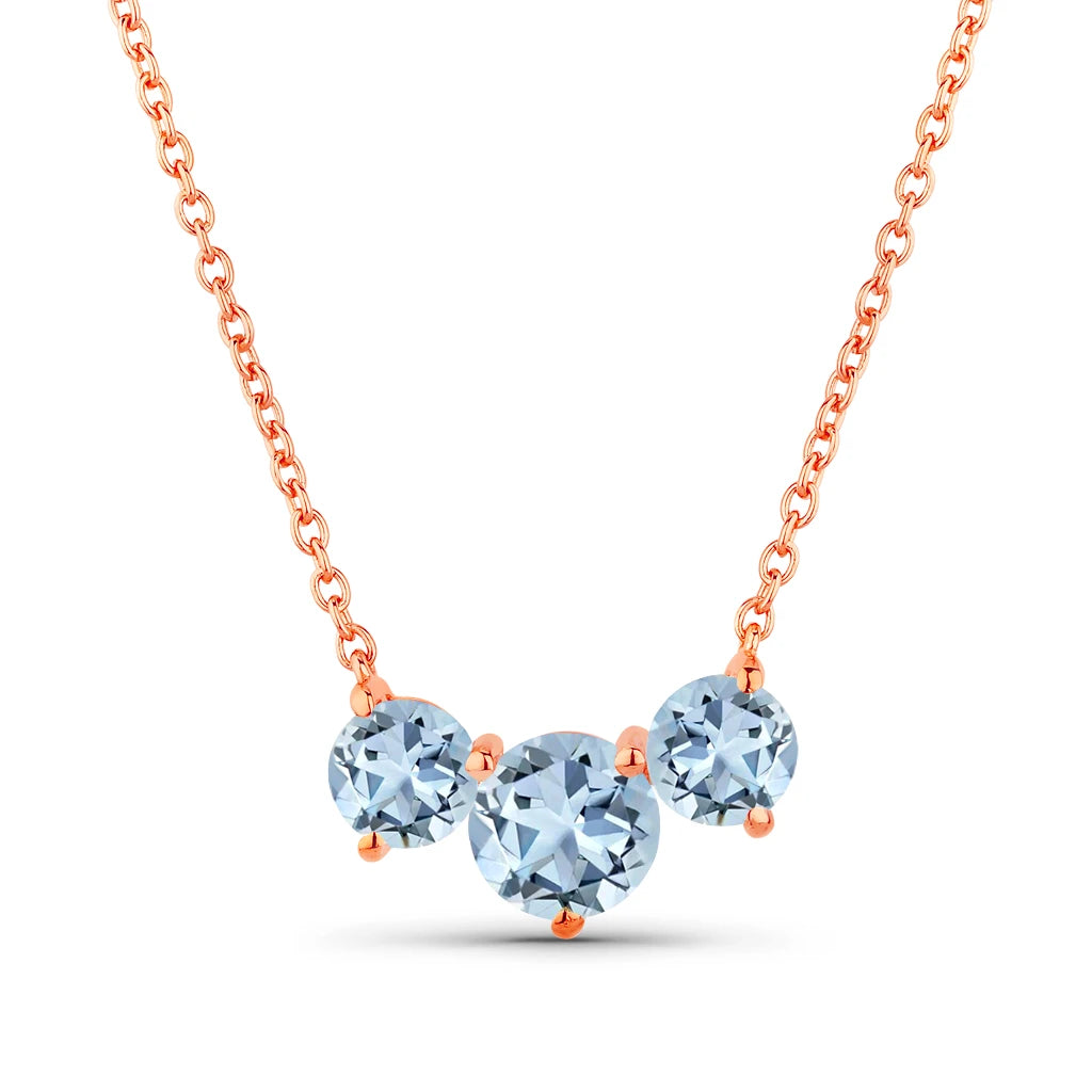 Trinity Round Cut Solitaire Necklace