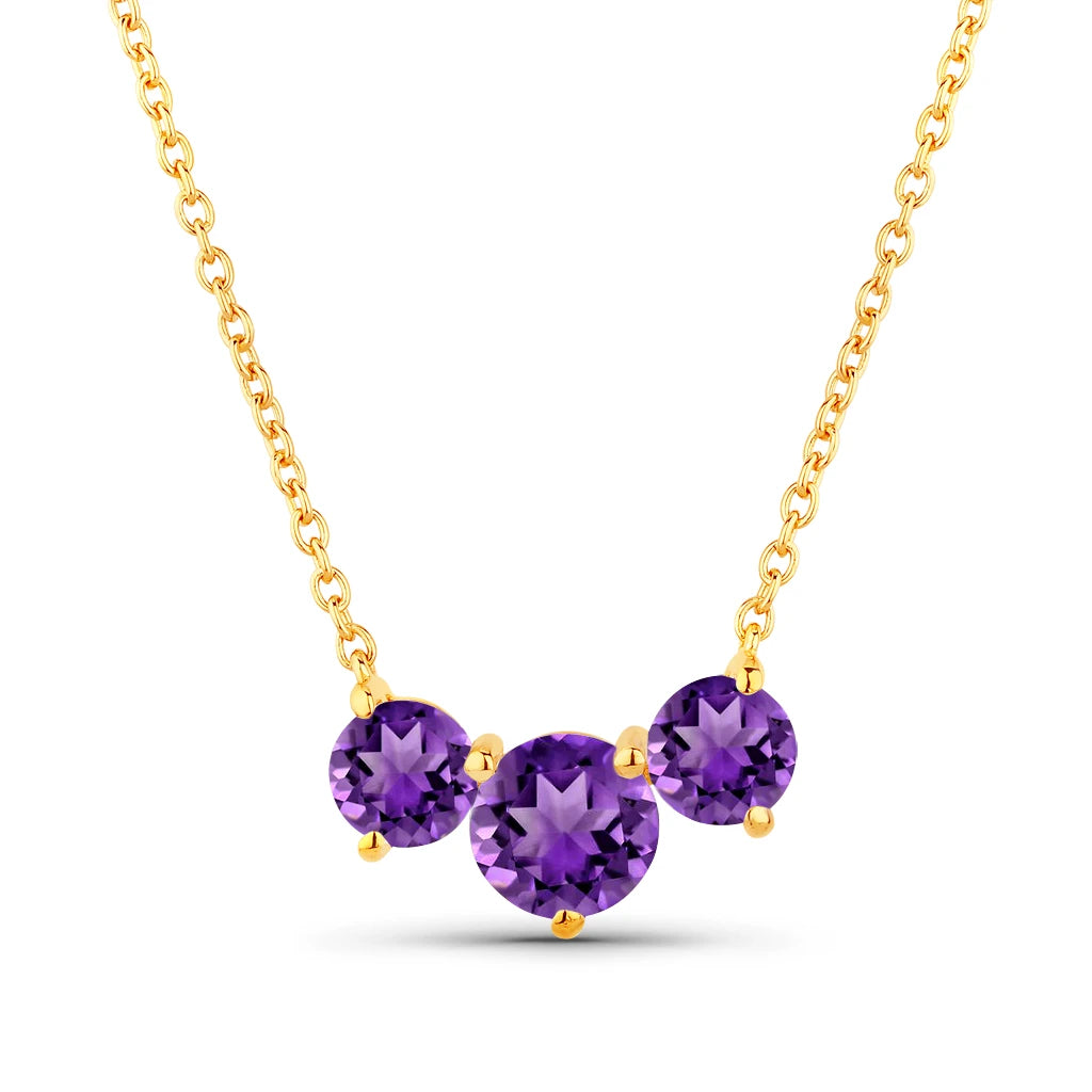 Trinity Round Cut Solitaire Necklace