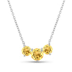 Trinity Round Cut Solitaire Necklace