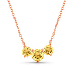 Trinity Round Cut Solitaire Necklace