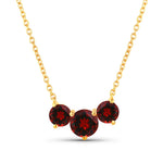 Trinity Round Cut Solitaire Necklace