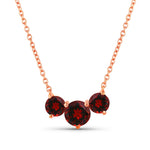 Trinity Round Cut Solitaire Necklace