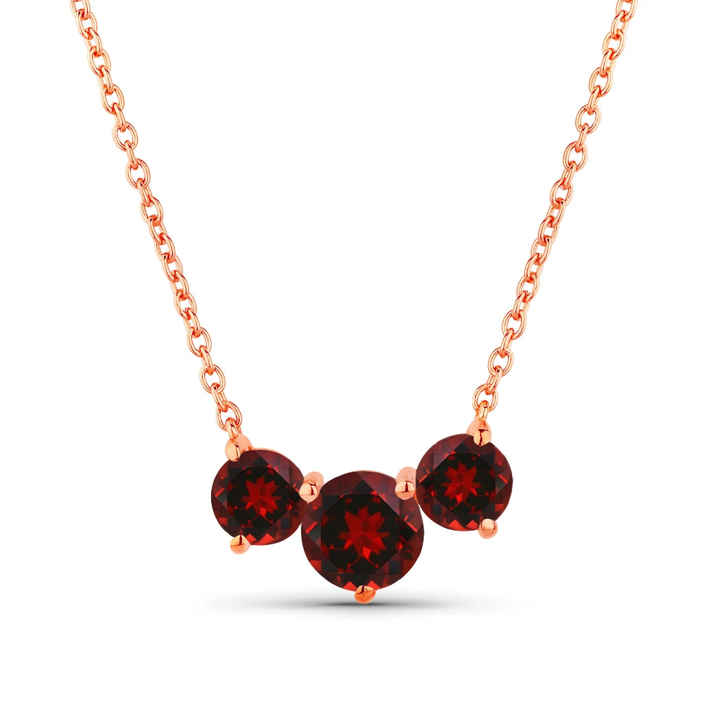 Trinity Round Cut Solitaire Necklace