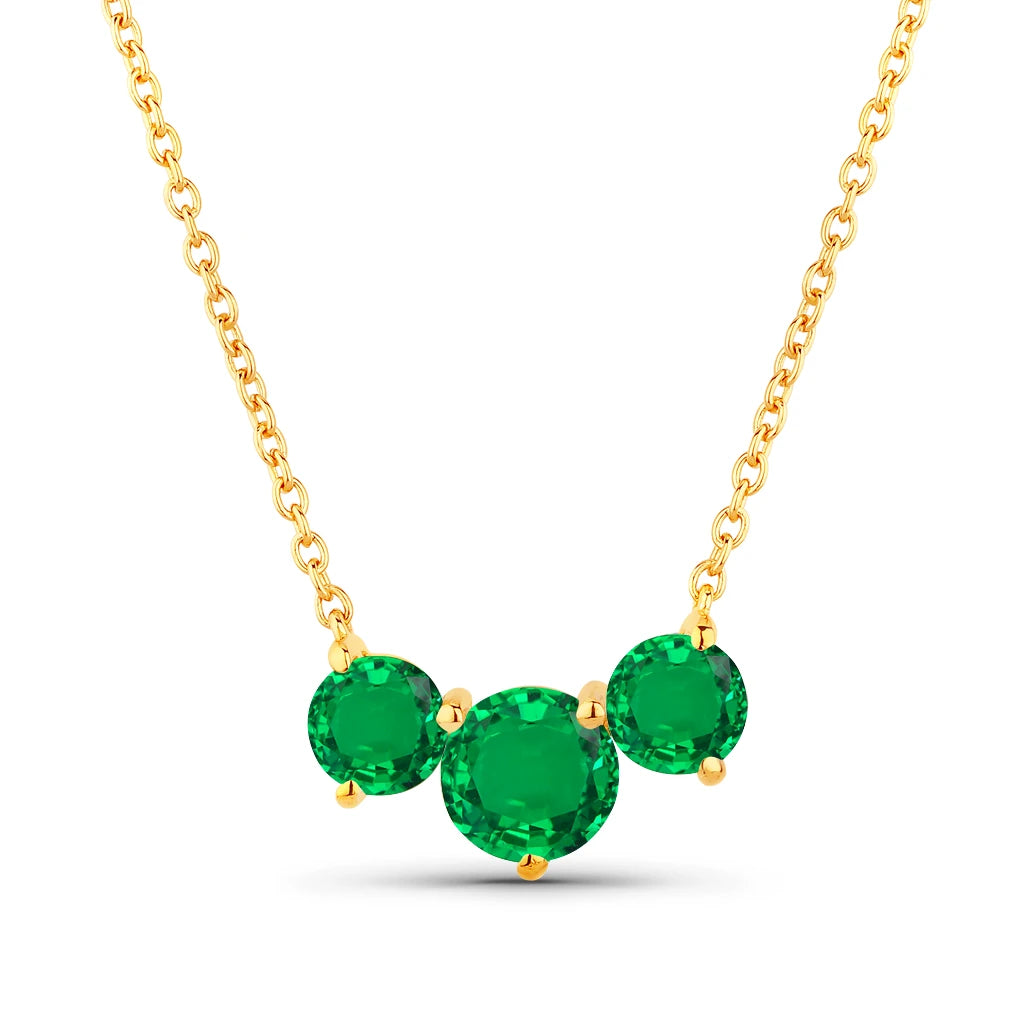 Trinity Round Cut Solitaire Necklace