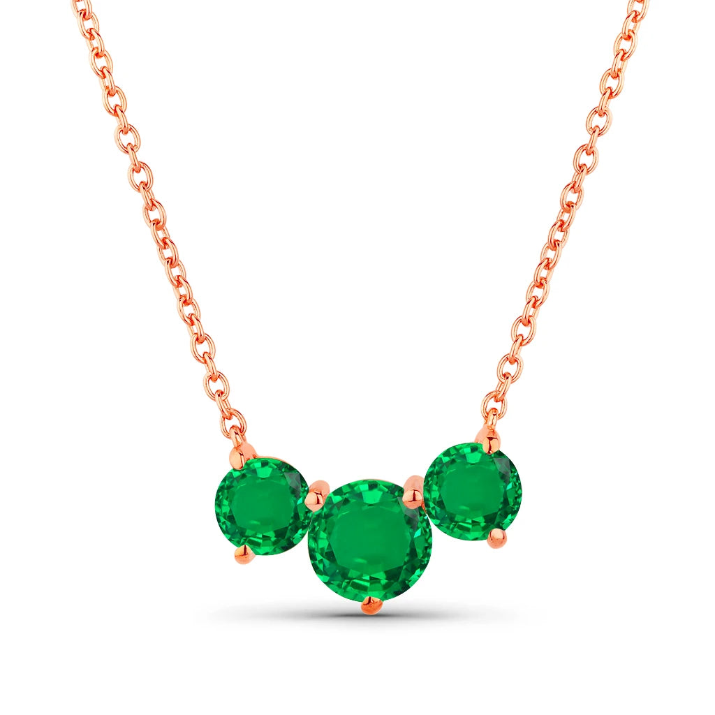 Trinity Round Cut Solitaire Necklace