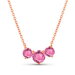 Trinity Round Cut Solitaire Necklace