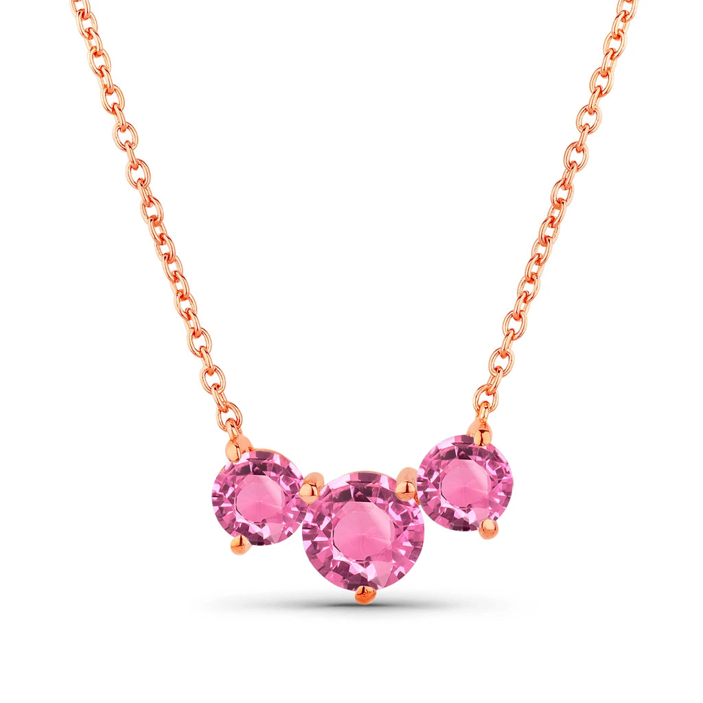 Trinity Round Cut Solitaire Necklace
