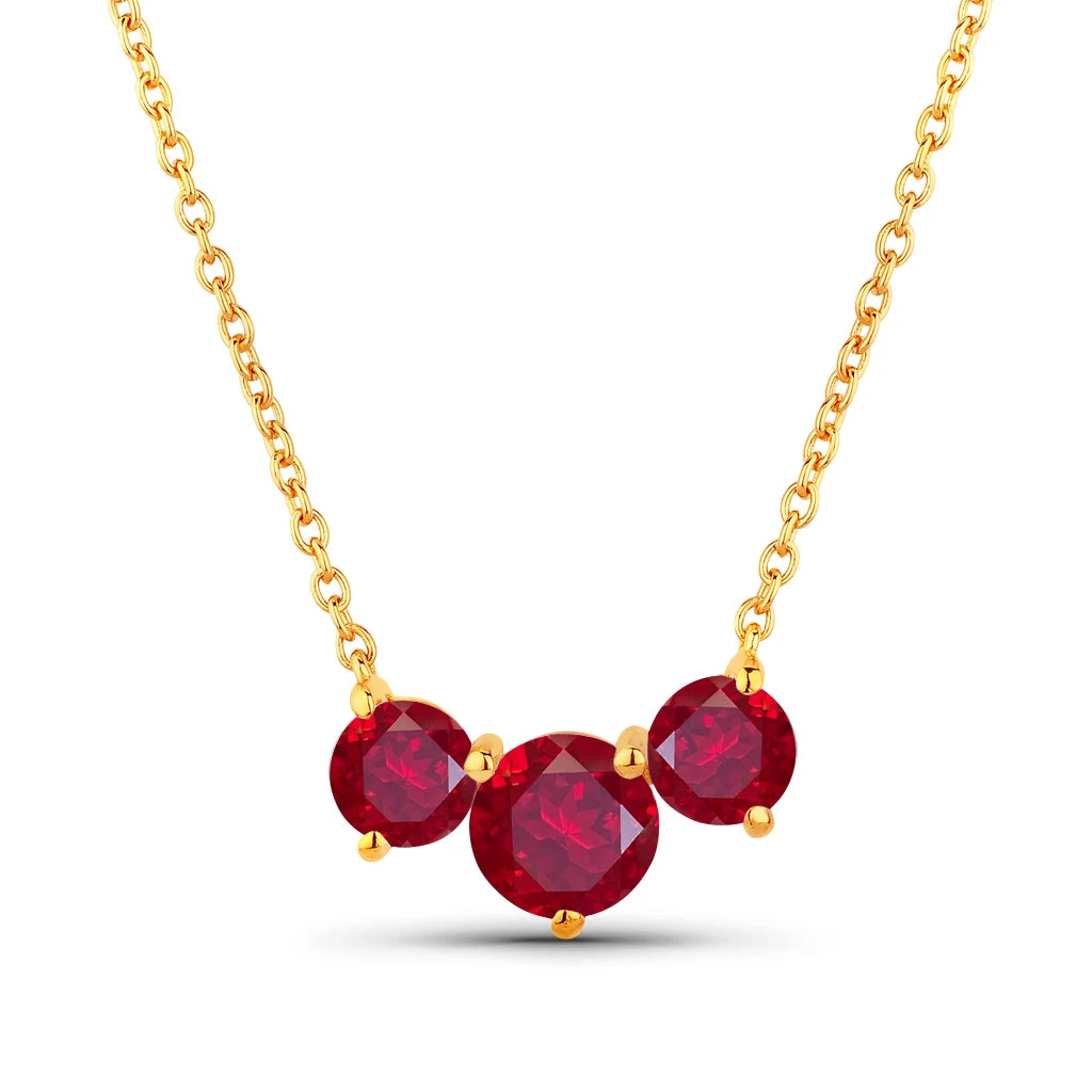 Trinity Round Cut Solitaire Necklace