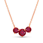 Trinity Round Cut Solitaire Necklace