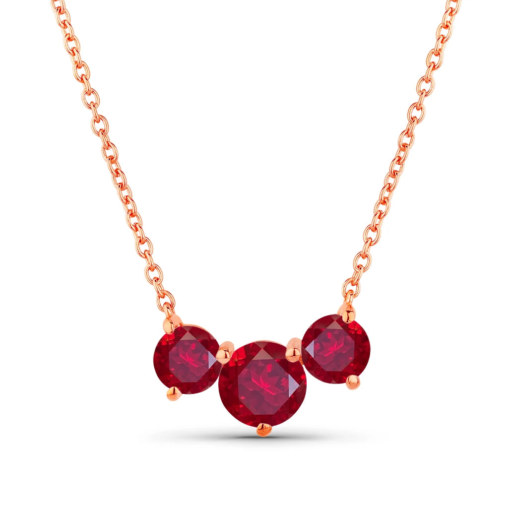 Trinity Round Cut Solitaire Necklace