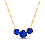 Trinity Round Cut Solitaire Necklace