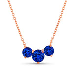 Trinity Round Cut Solitaire Necklace