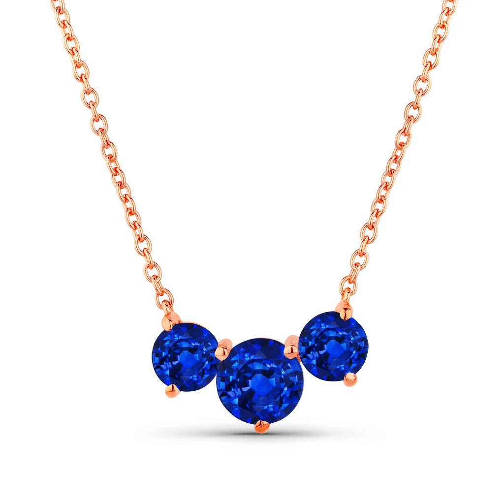 Trinity Round Cut Solitaire Necklace
