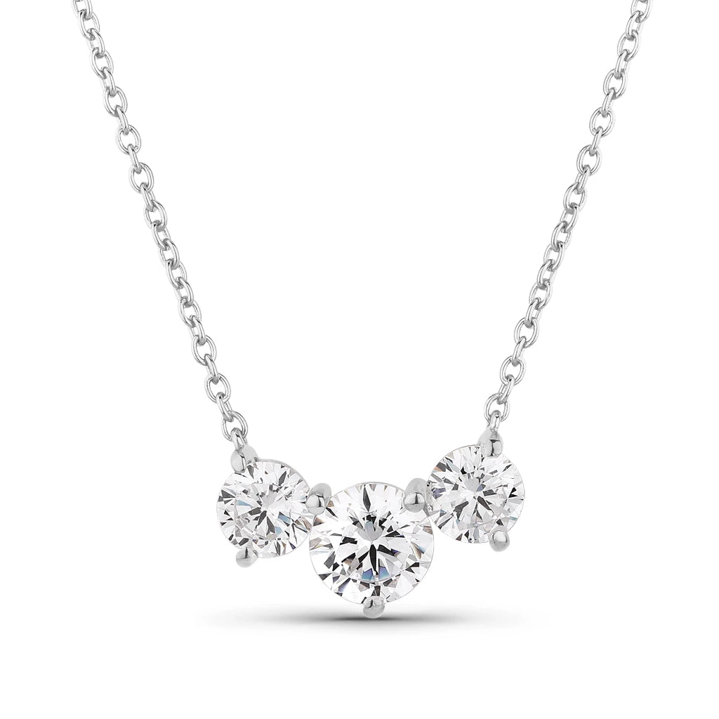 Trinity Round Cut Solitaire Necklace