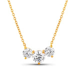 Trinity Round Cut Solitaire Necklace