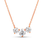 Trinity Round Cut Solitaire Necklace