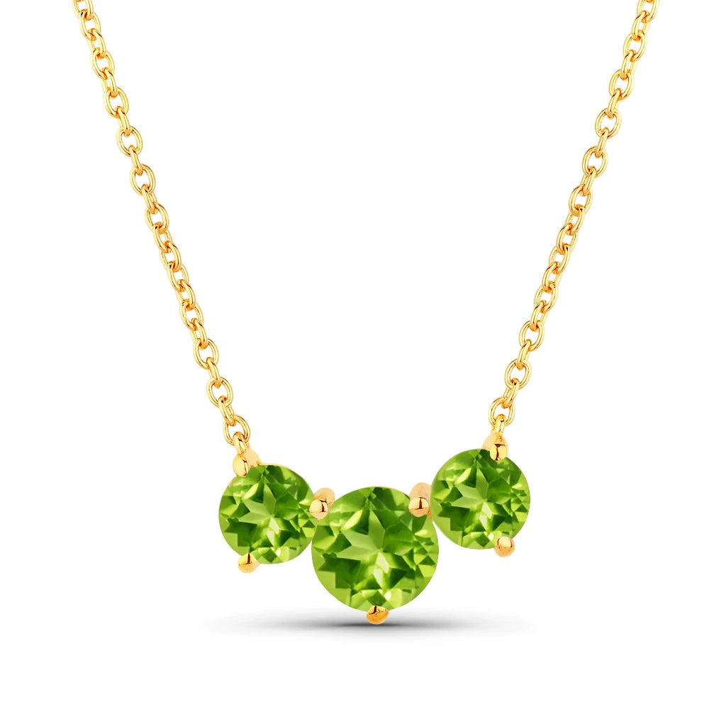 Trinity Round Cut Solitaire Necklace