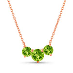 Trinity Round Cut Solitaire Necklace