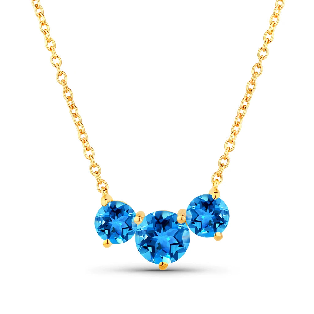 Trinity Round Cut Solitaire Necklace