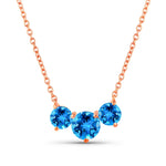 Trinity Round Cut Solitaire Necklace