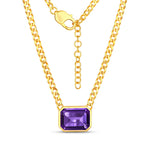 Emerald Cut Statement Necklace