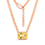 Emerald Cut Statement Necklace