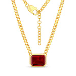 Emerald Cut Statement Necklace