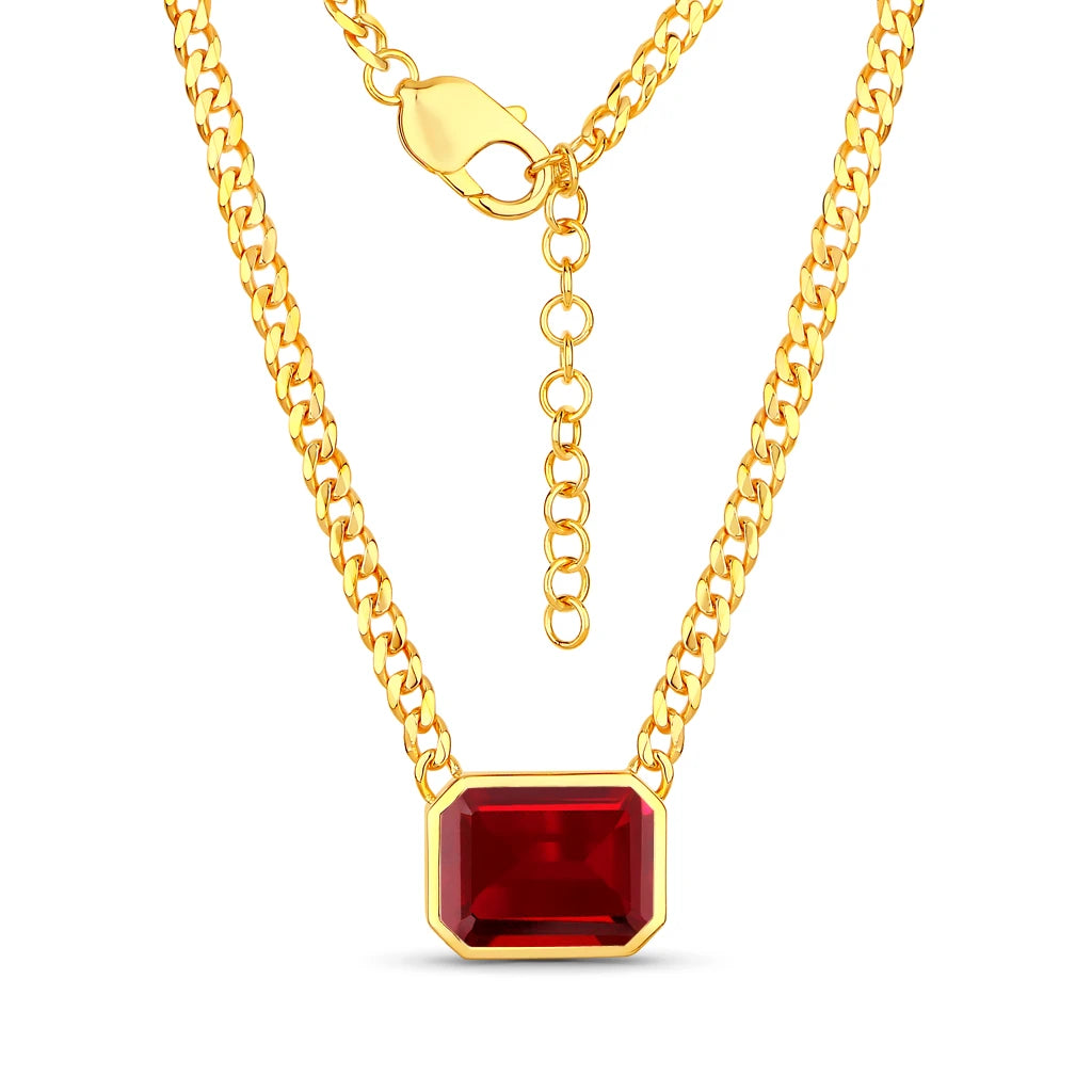 Emerald Cut Statement Necklace
