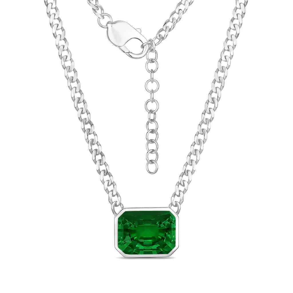 Emerald Cut Statement Necklace