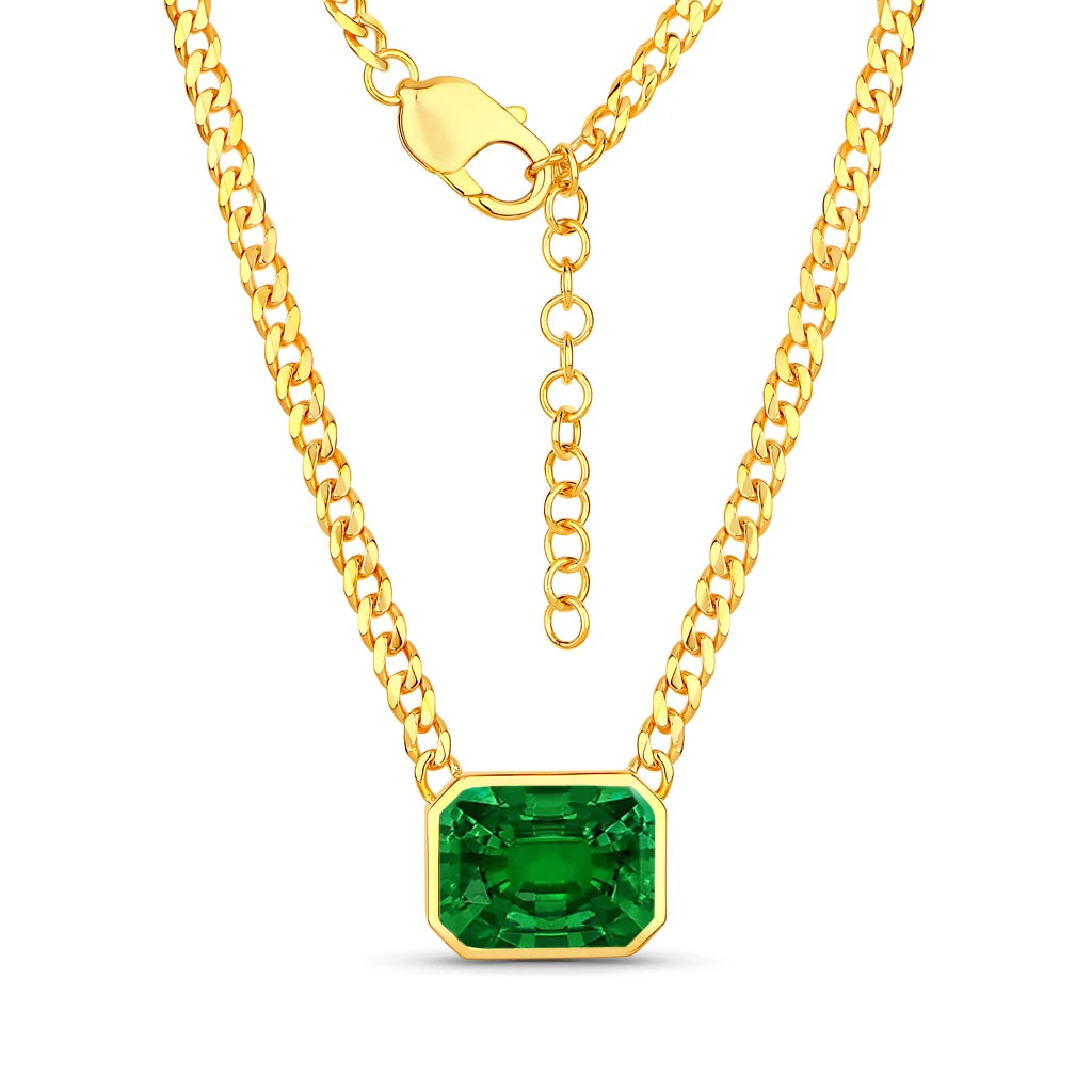 Emerald Cut Statement Necklace