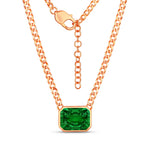 Emerald Cut Statement Necklace