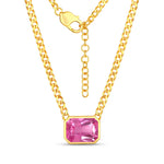 Emerald Cut Statement Necklace