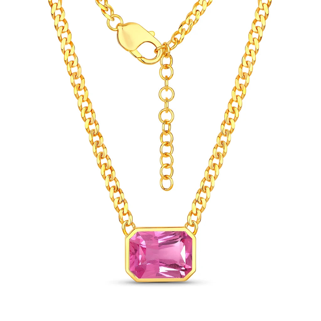 Emerald Cut Statement Necklace
