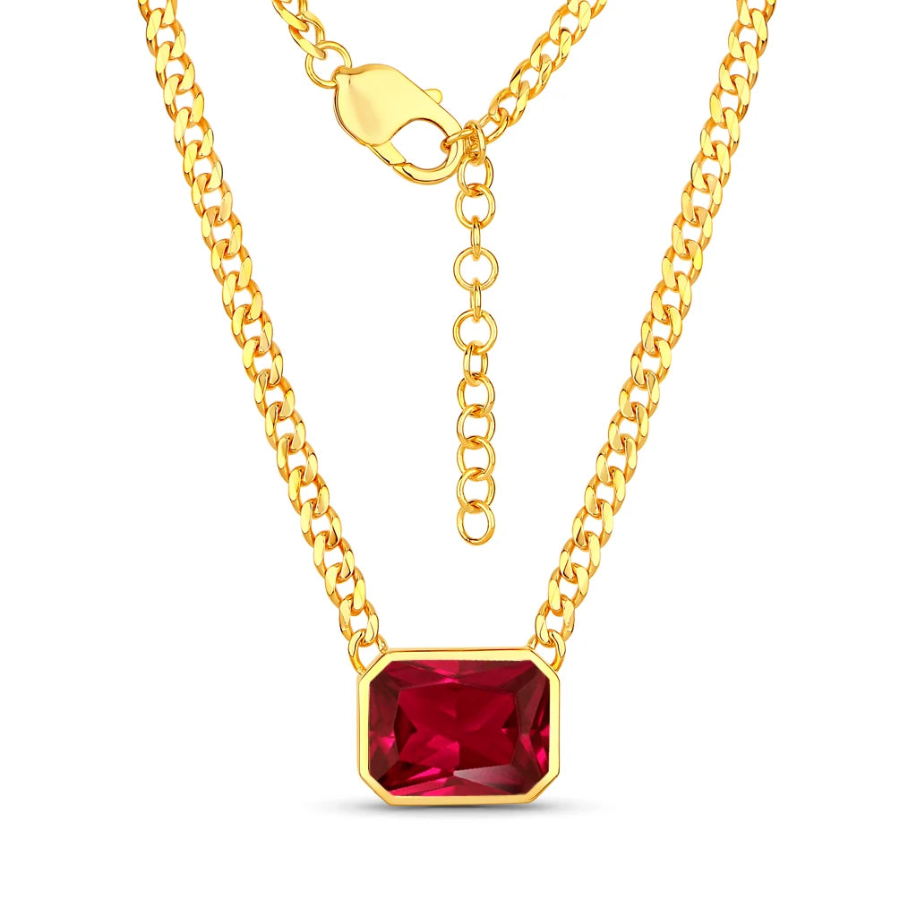 Emerald Cut Statement Necklace