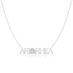 Two Name Necklace with Diamond Accents