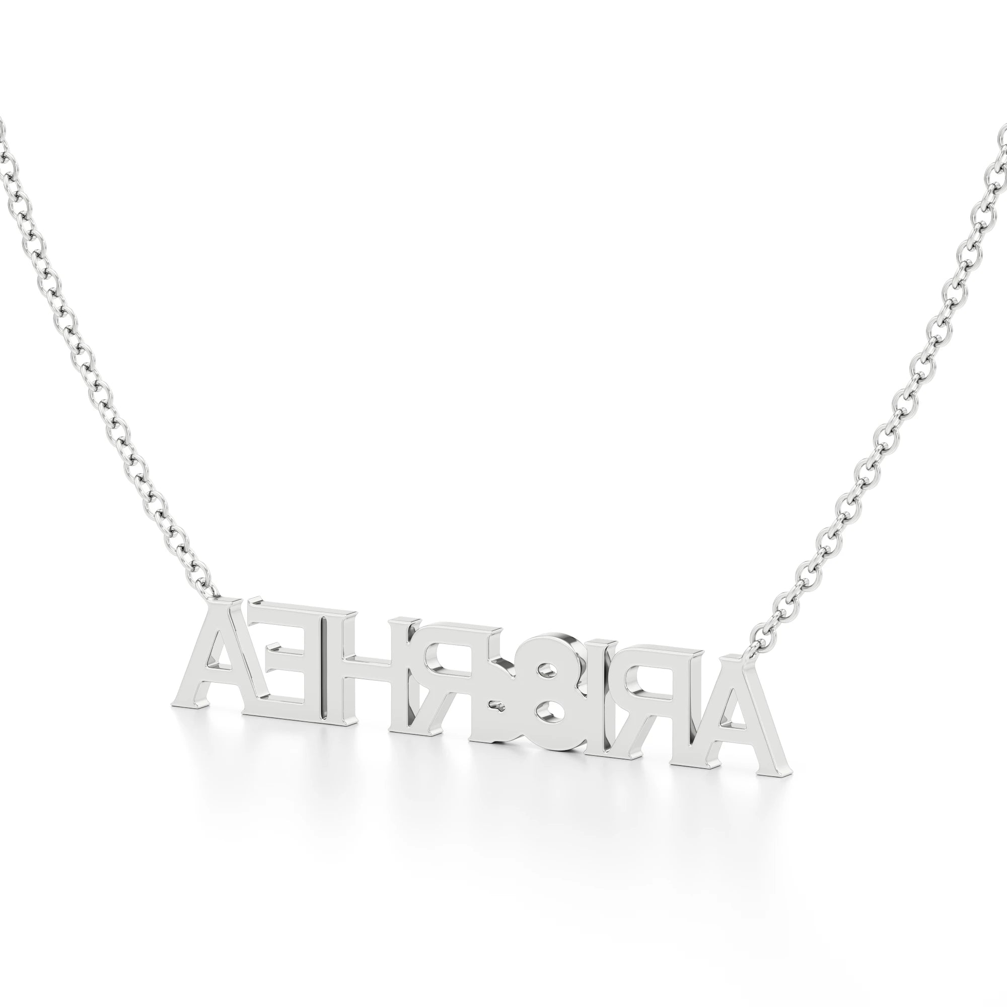 Two Name Necklace with Diamond Accents