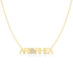Two Name Necklace with Diamond Accents