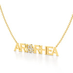 Two Name Necklace with Diamond Accents