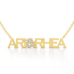 Two Name Necklace with Diamond Accents