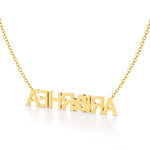 Two Name Necklace with Diamond Accents