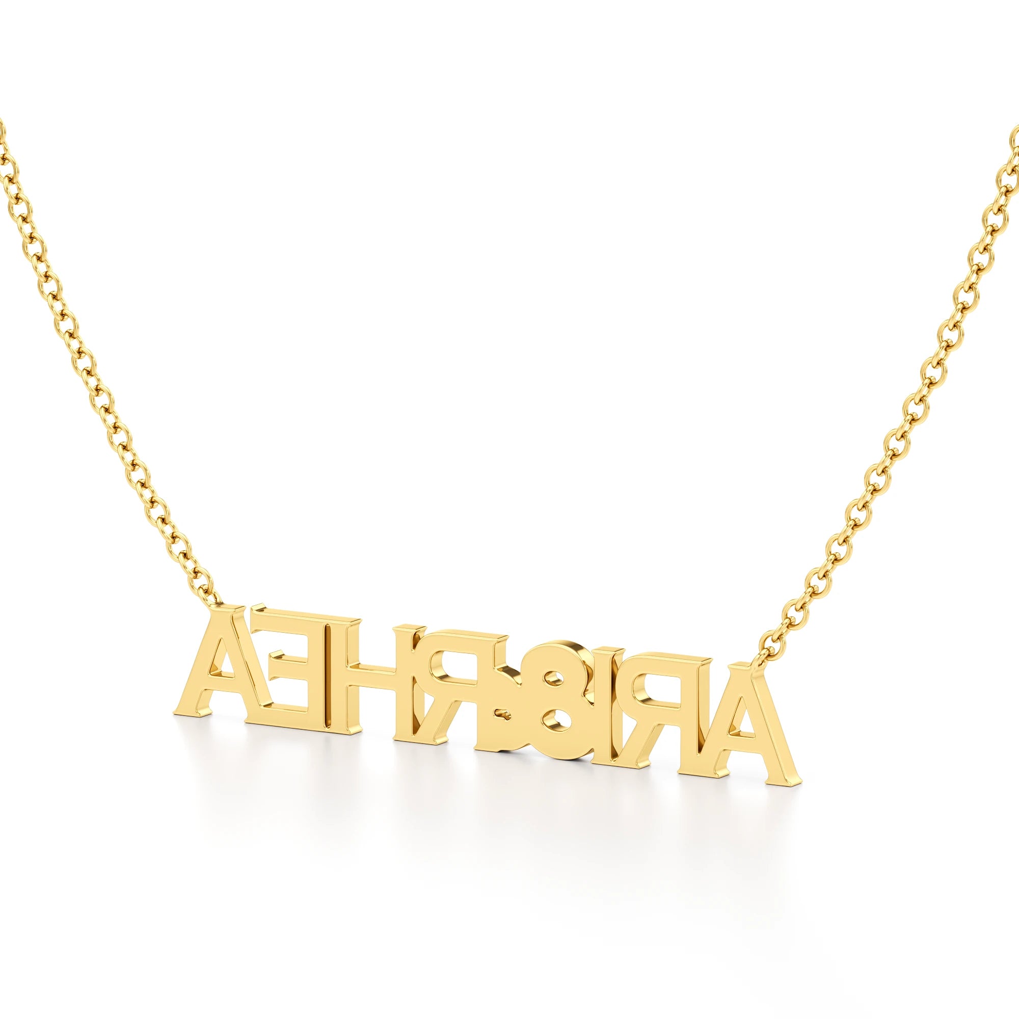 Two Name Necklace with Diamond Accents