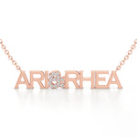 Two Name Necklace with Diamond Accents