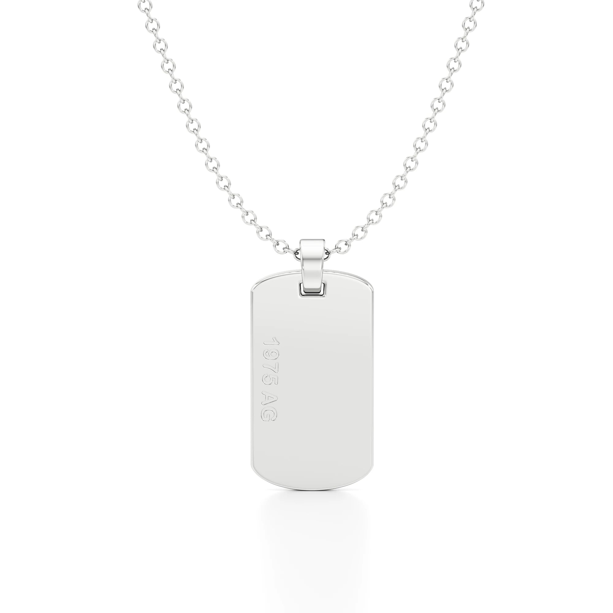 Army Dog Tag Initial Year Necklace