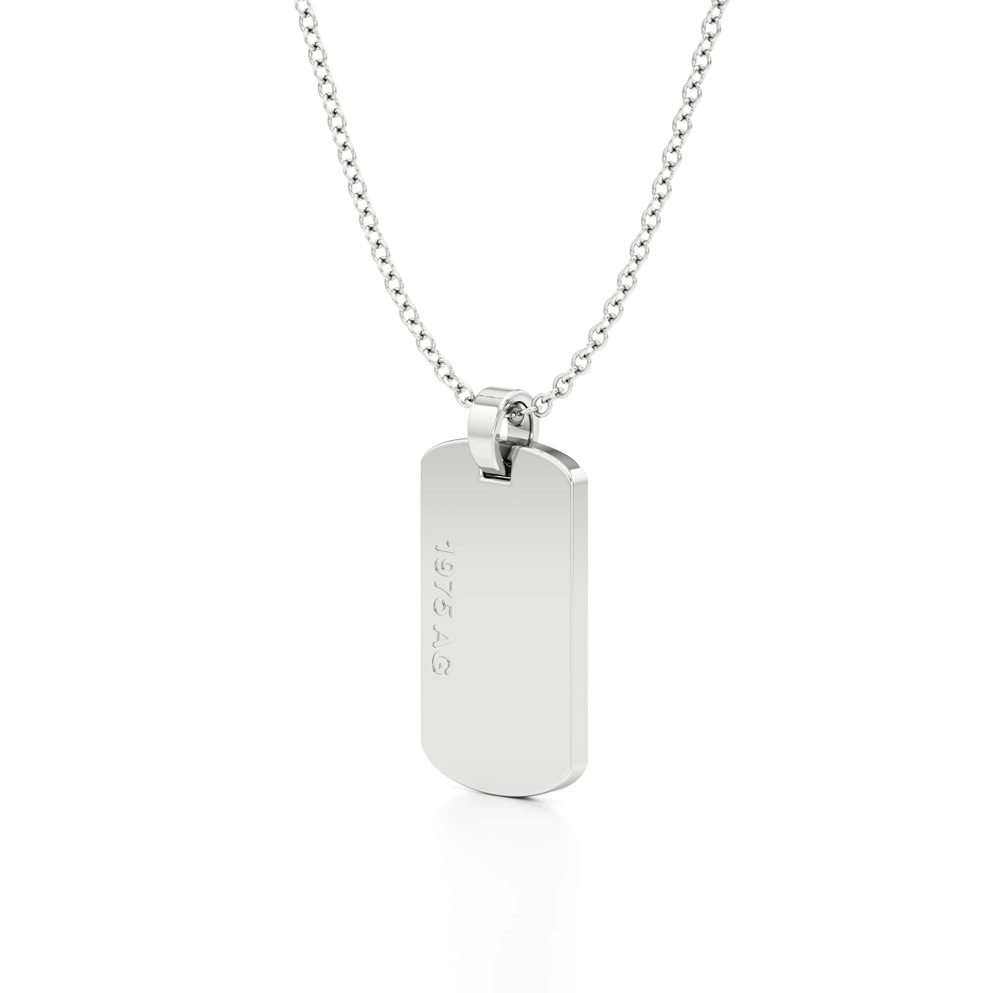 Army Dog Tag Initial Year Necklace