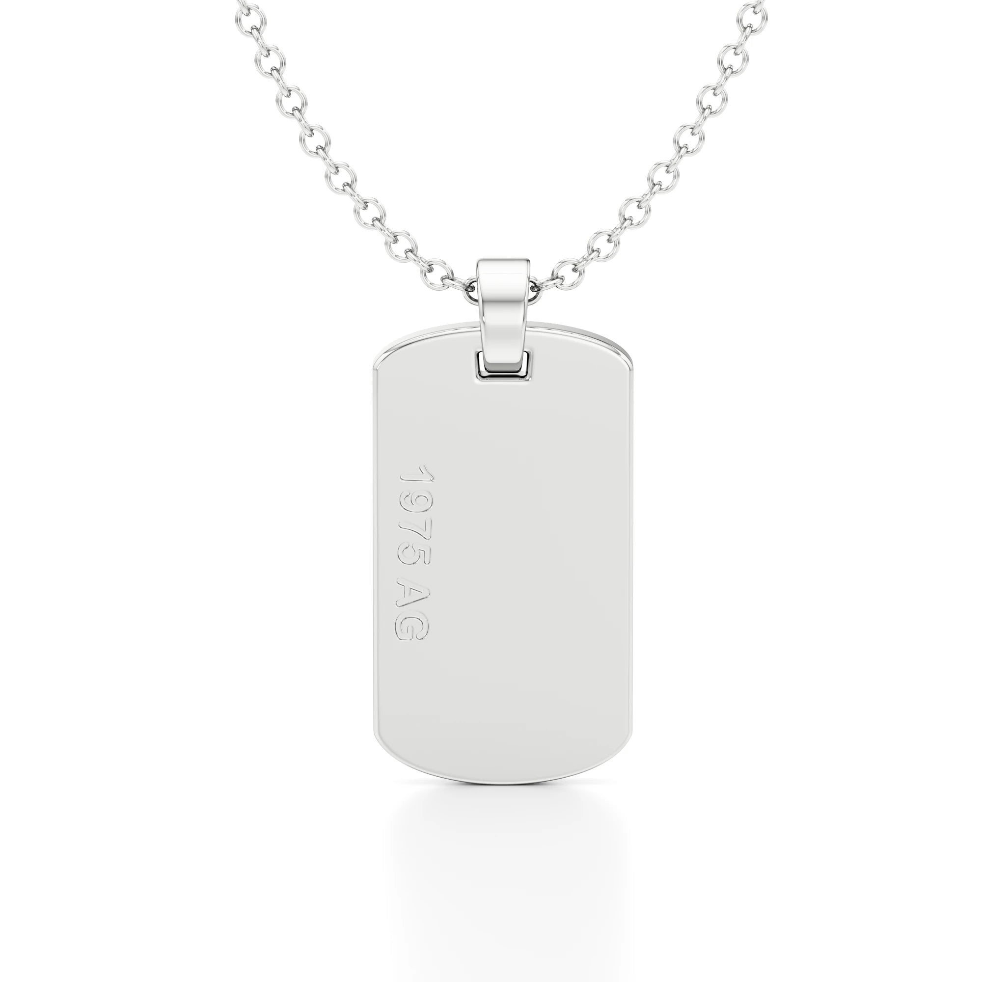 Army Dog Tag Initial Year Necklace