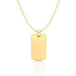 Army Dog Tag Initial Year Necklace