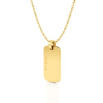 Army Dog Tag Initial Year Necklace