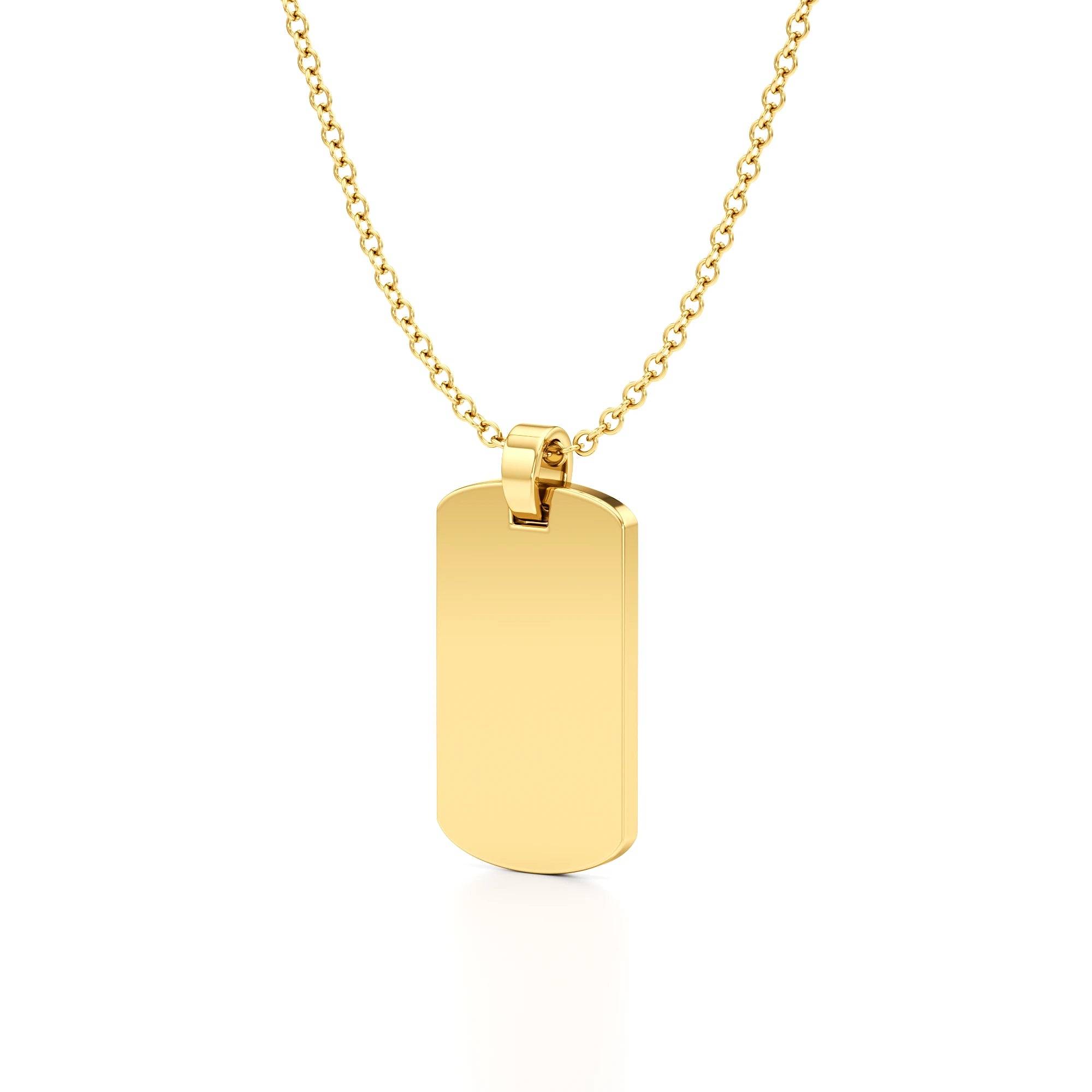 Army Dog Tag Initial Year Necklace