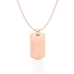 Army Dog Tag Initial Year Necklace